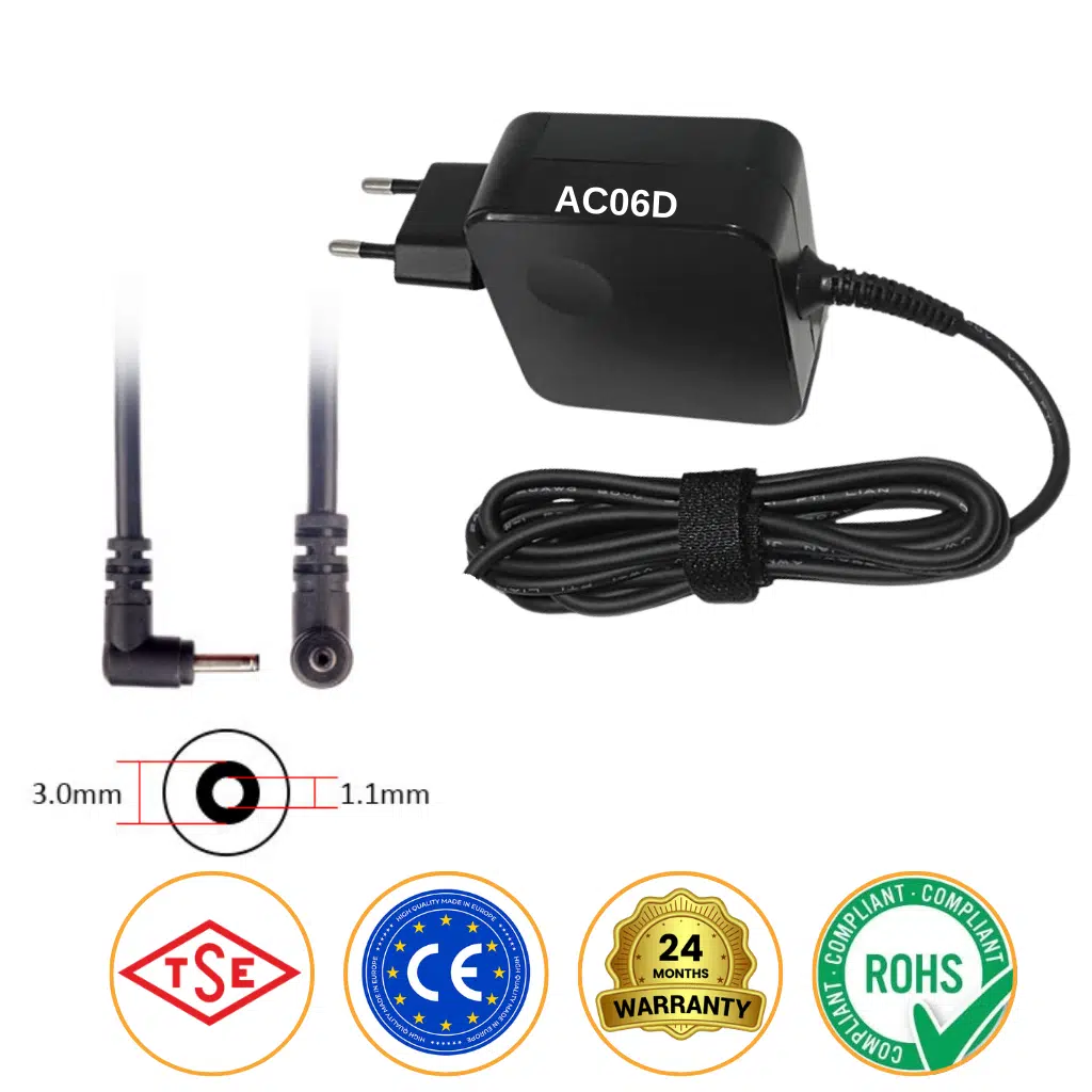 Acer A517-52 Laptop Adaptör Leptop Şarj Aleti 65w Kare Duvar Tipi