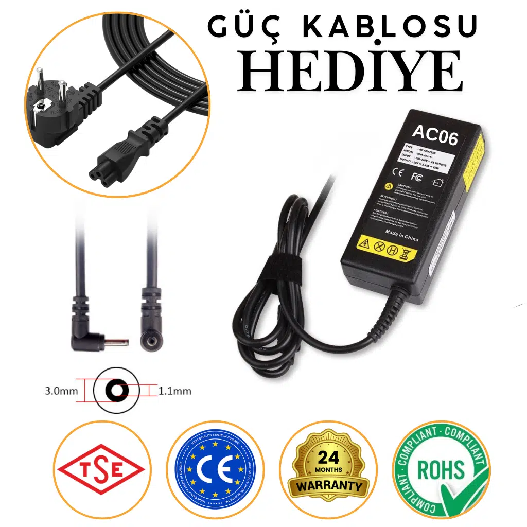 Acer ile Uyumlu Switch SW713-51GNP Adaptör, Leptop Şarj Aleti Cihazı