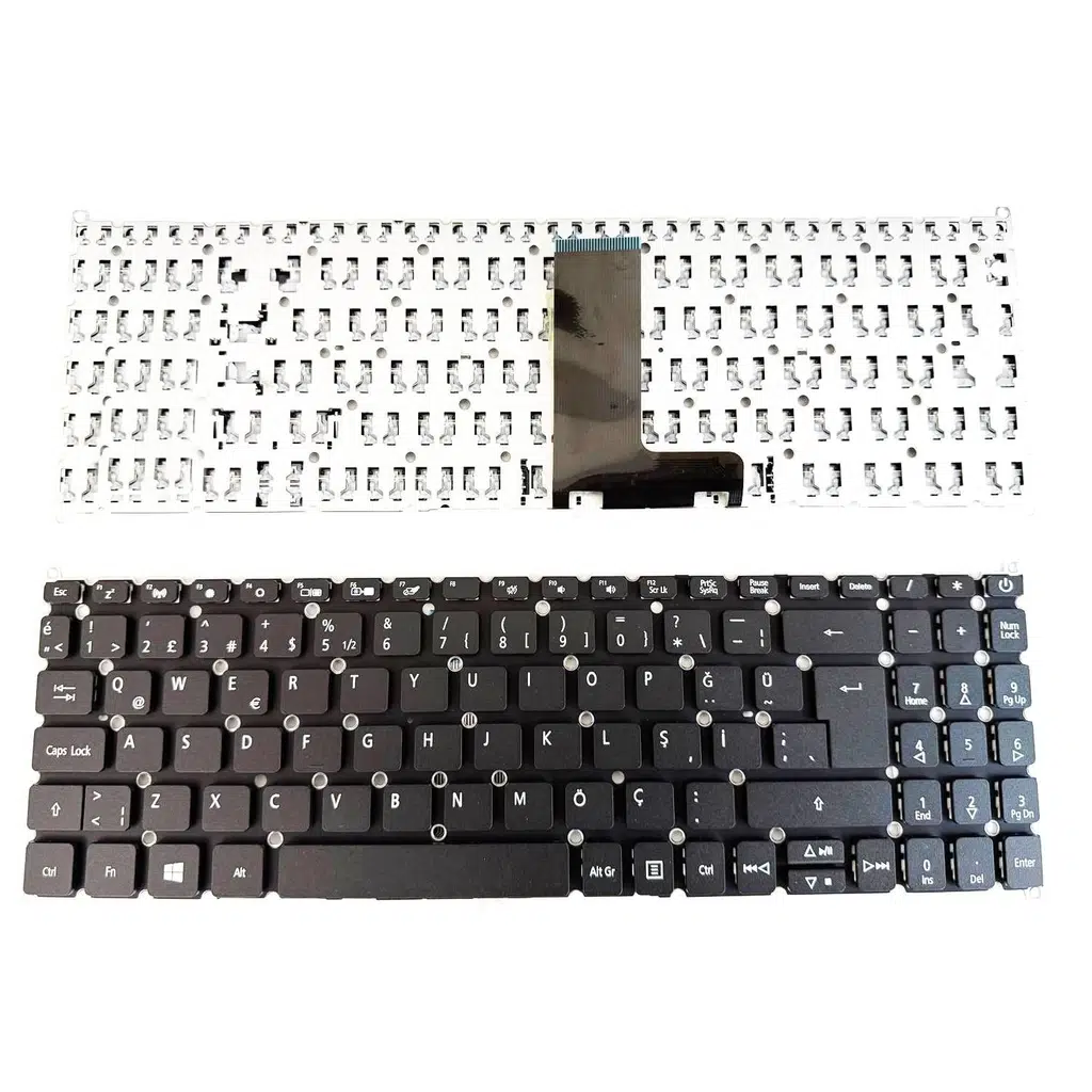 Acer Swift 3 A515-52g A515-53g A515-54g ile Uyumlu Notebook Klavye - Siyah - TR Notebook Klavye Işıksız Siyah 