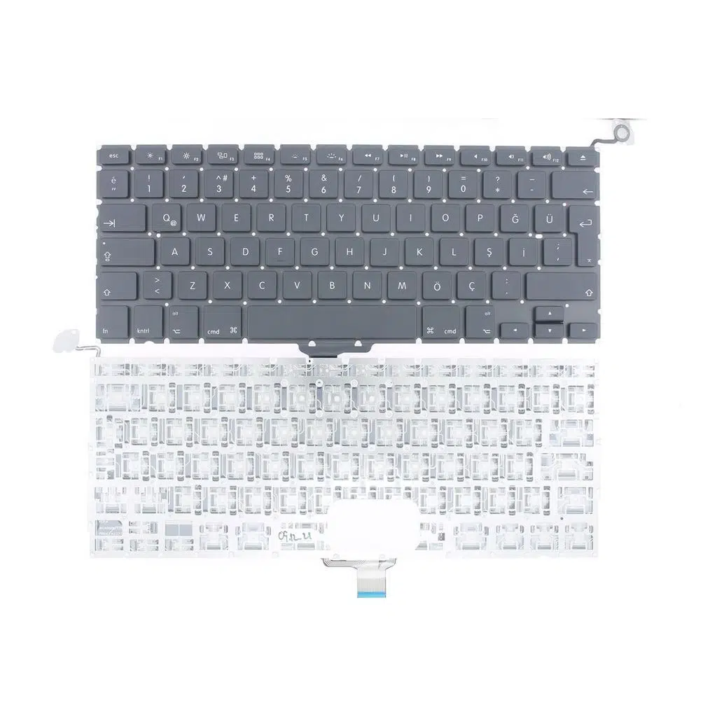 Apple Mac book Pro 13 inç A1278 ile Uyumlu Notebook Klavye - Siyah - TR - Büyük Enter Notebook Klavye Işıksız Siyah 