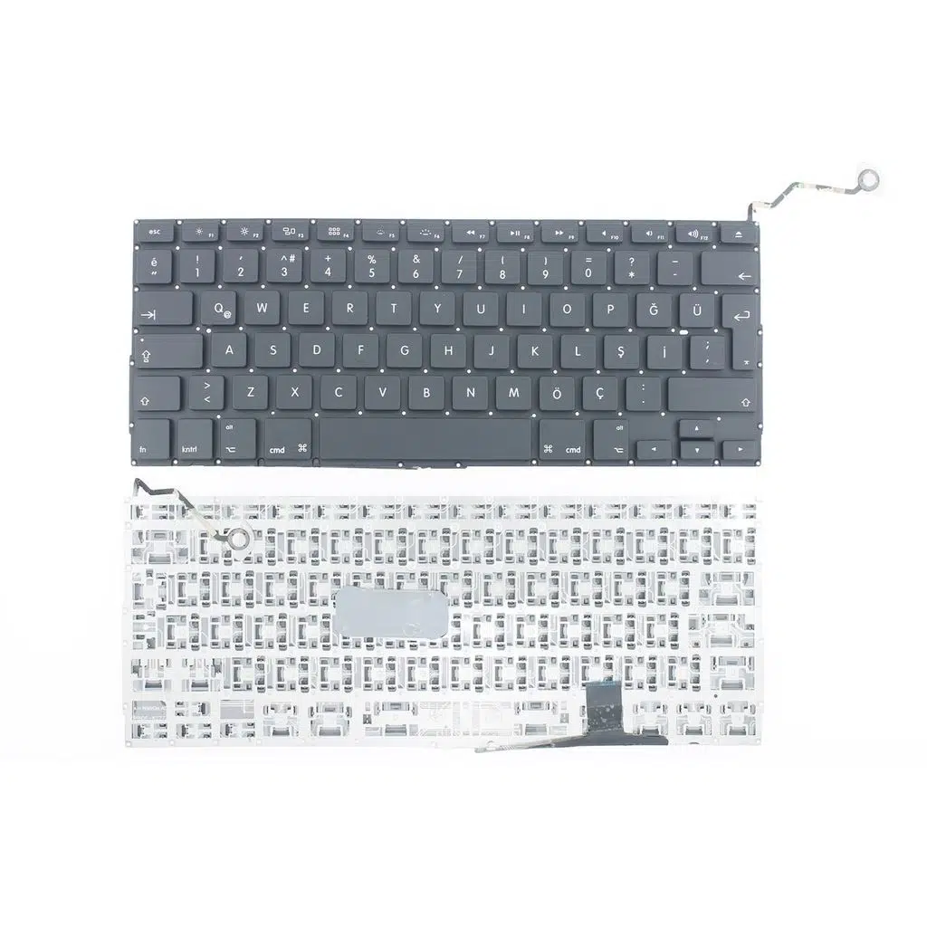 Apple MacBook Pro A1297 (2011) ile Uyumlu Notebook Klavye - Siyah - TR - Büyük Enter Notebook Klavye Işıksız Siyah 