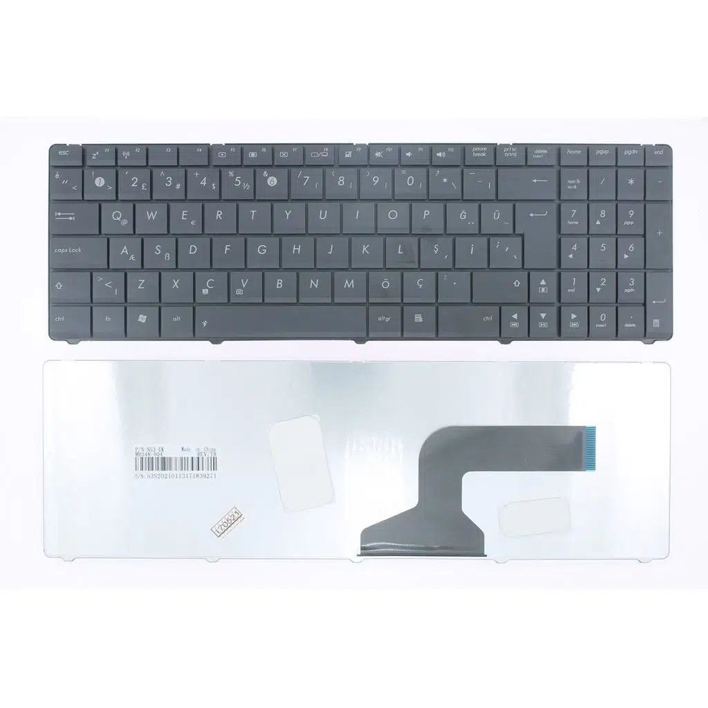 Asus UL50 ile Uyumlu Notebook Klavye - Siyah - TR Notebook Klavye Işıksız Siyah 