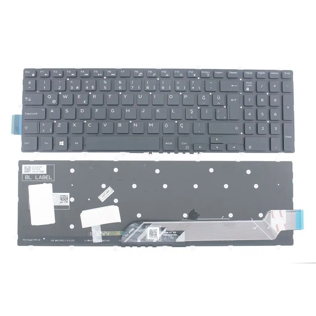 Dell Inspiron 5775 ile Uyumlu Notebook Klavyesi - Siyah - TR Notebook Klavye Işıksız Siyah 