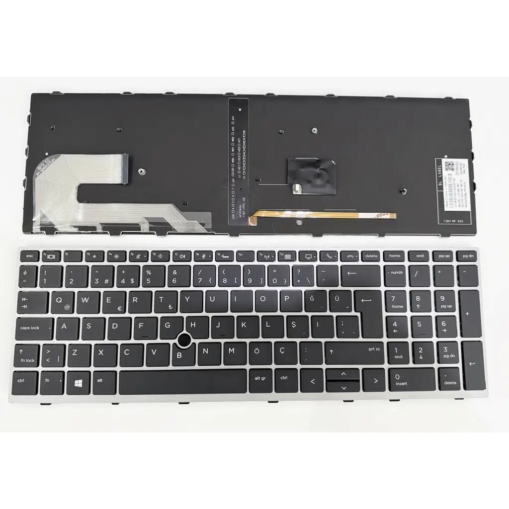 Hp Elitebook 6xe72ea L14366-141 L14367-141 ile Uyumlu Notebook Klavye - Tuş Takımı / Siyah - TR - Backlit Notebook Klavye Işıklı Siyah 
