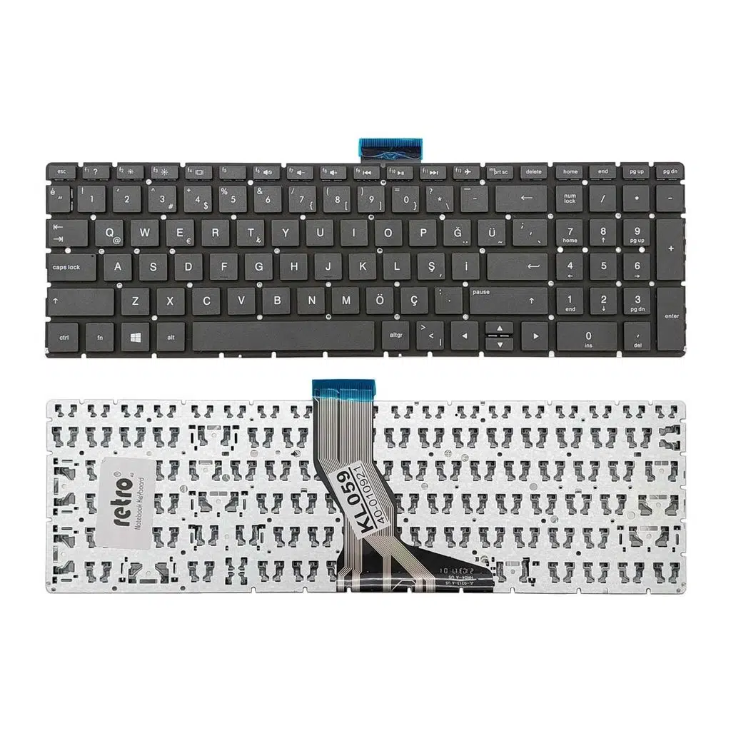 Hp PK132043A00 ile Uyumlu Notebook Klavyesi - Siyah - TR Notebook Klavye Işıksız Siyah 