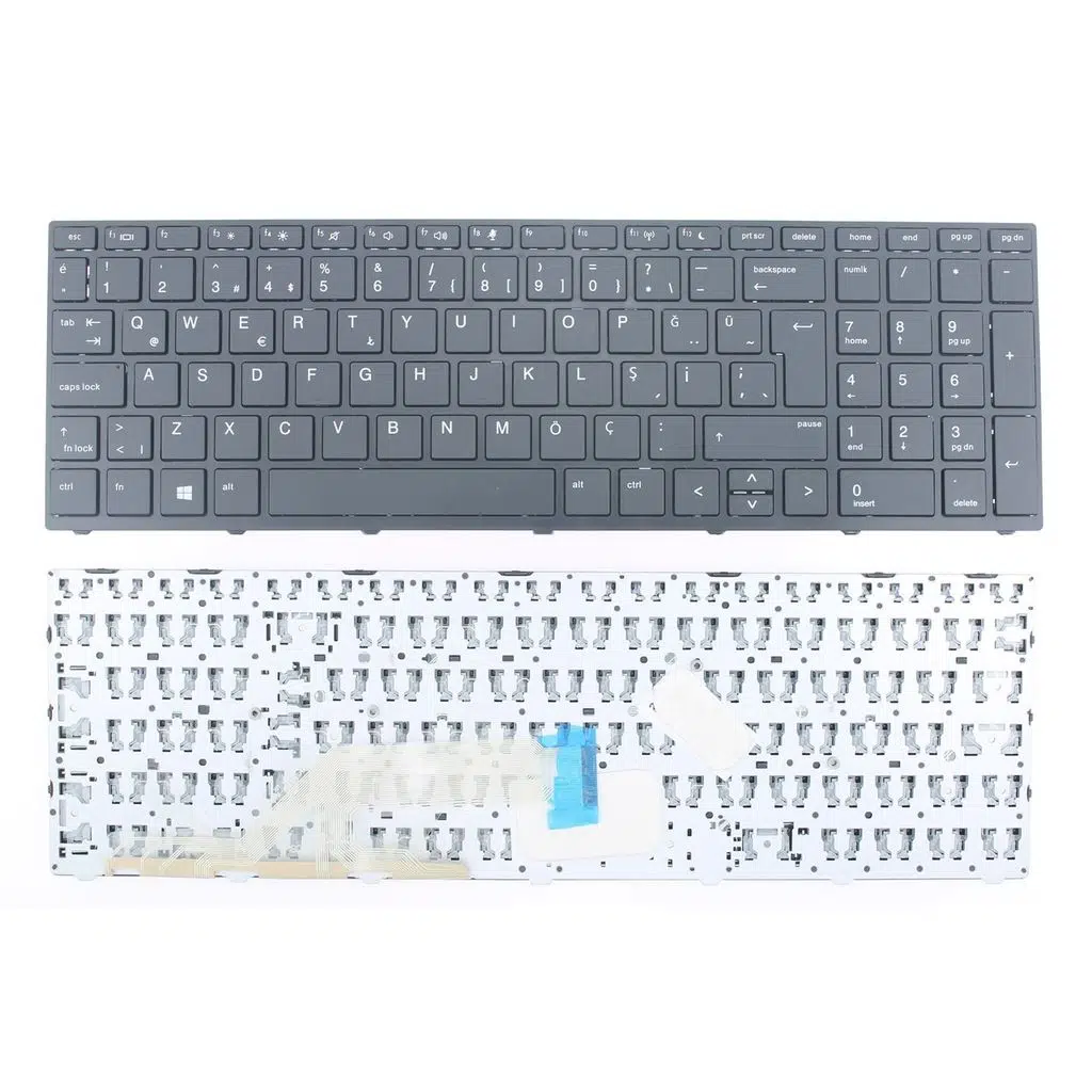 HP Uyumlu Probook 470 G5, 2XY64EA 2RS26EA ile Uyumlu Notebook Klavye - Siyah - TR Notebook Klavye Işıksız Siyah 