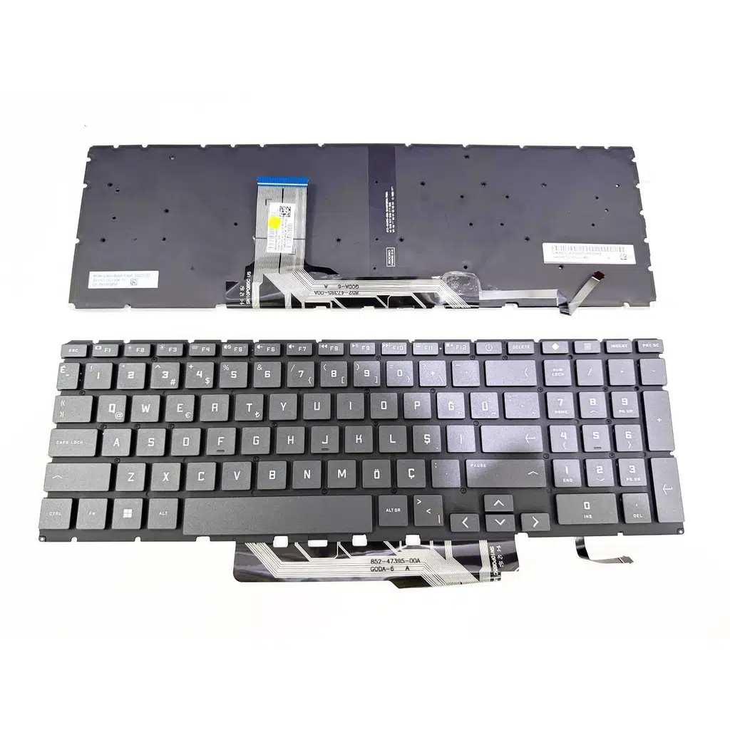 Hp Victus Gaming Tpn-c169 Tpn-c170 ile Uyumlu Notebook Klavye - Tuş Takımı / Siyah - TR - Backlit Notebook Klavye Işıklı Siyah 