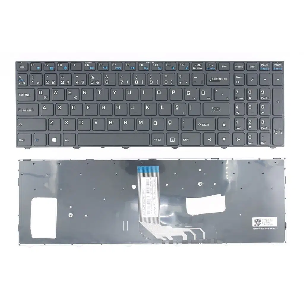 Monster Abra V12.6, V12.7, V12.8 V13.1 ile Uyumlu Notebook Klavye - Siyah - TR Notebook Klavye Işıksız Siyah 