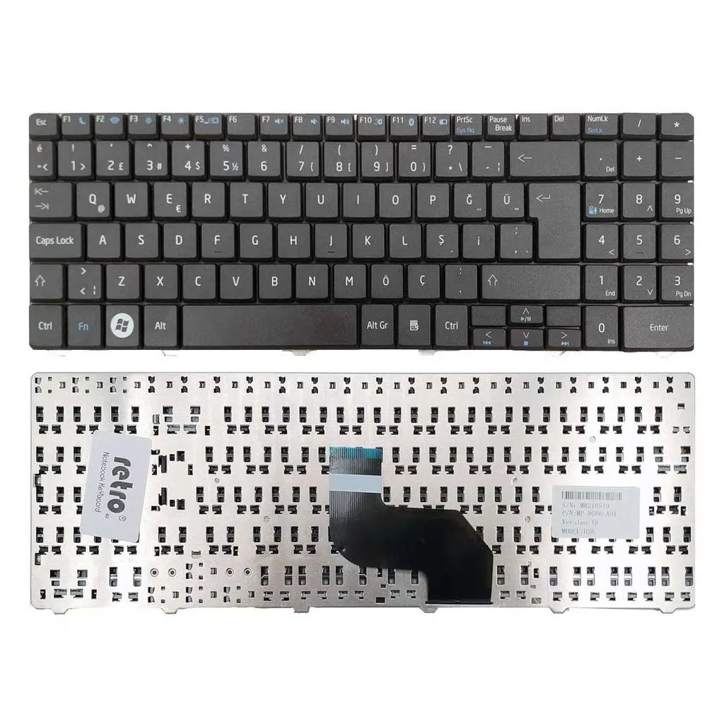 Vestel H36 ile Uyumlu Notebook Klavyesi - Siyah - TR Notebook Klavye Işıksız Siyah 