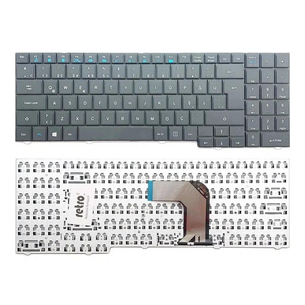 Vestel Onyx MB51 ile Uyumlu Notebook Klavyesi - Siyah - TR Notebook Klavye Işıksız Siyah 